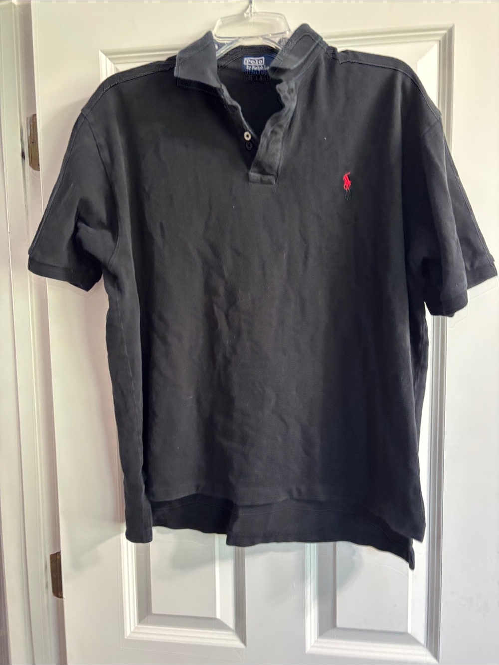 Polo by Ralph Lauren Black Polo Shirt with Red Pony Logo